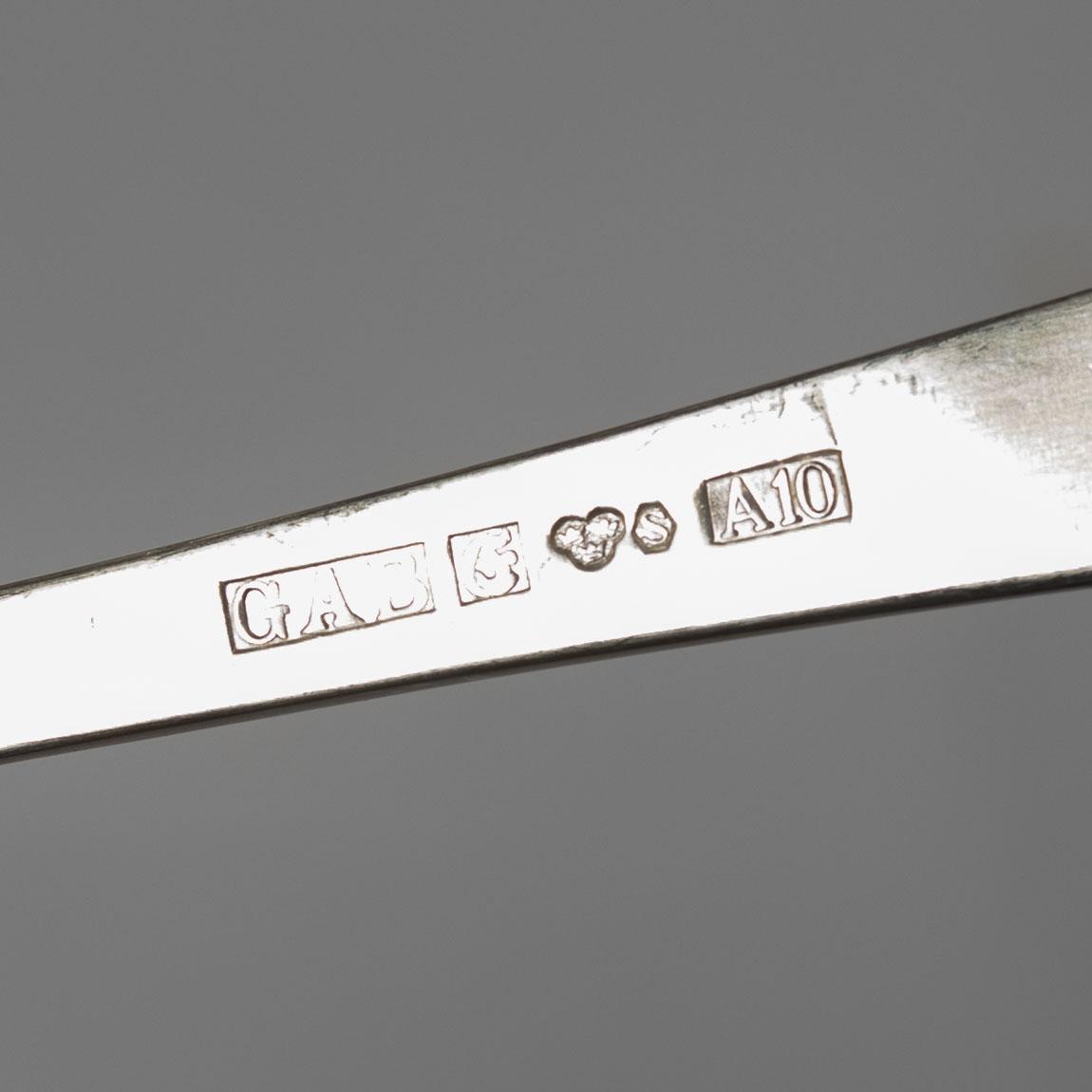 Jacob Ängman, an 84-piece silver cutlery service, model 'Rosenholm', GAB, Eskilstuna and Stockholm, including 1975.