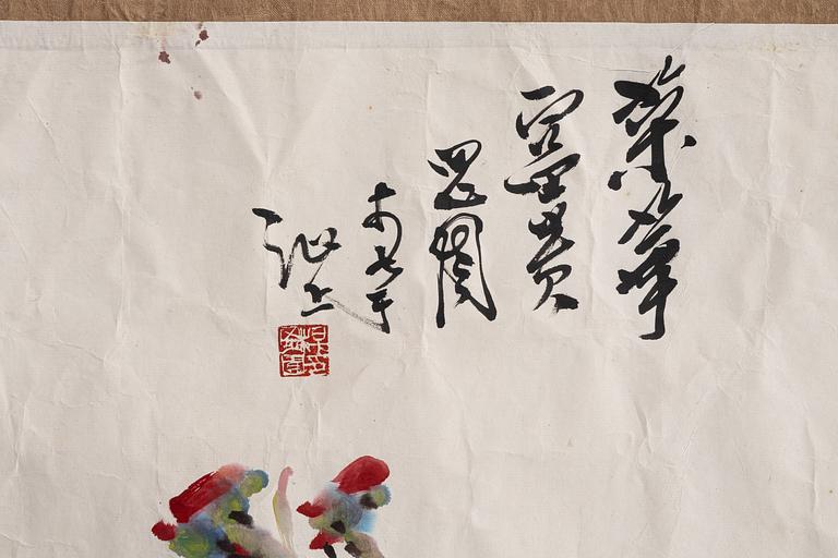 Unidentified artist, two Chinese ink paintings, 20th century.