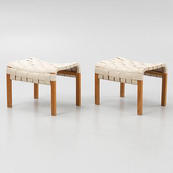 Yngve Ekström, a pair of "Primo" armchairs with ottomans, Swedese, Sweden,