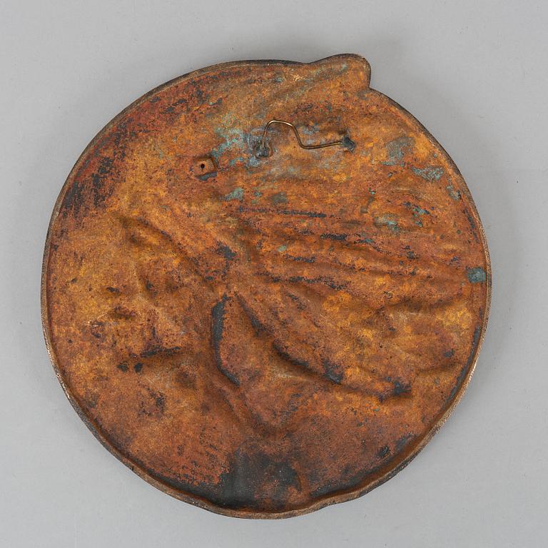 A ca 1900 bronze relief.