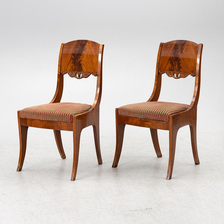 Chairs, a pair, Empire, Russia/Baltic region, first half of the 19th century.