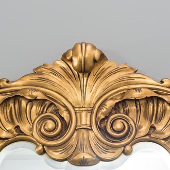SPEGEL MED KONSOLBORD, nyrokoko, 1900-talets början / första hälft.