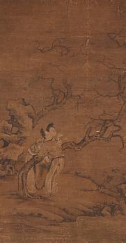 A Chinese painting by anonymous artist, ink and colour on paper, Qing dynasty.