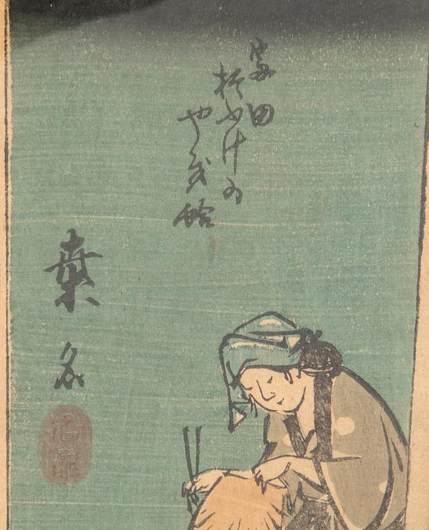 Utagawa Hiroshige I, färgträsnitt, Japan, först utgivet 1848-9.