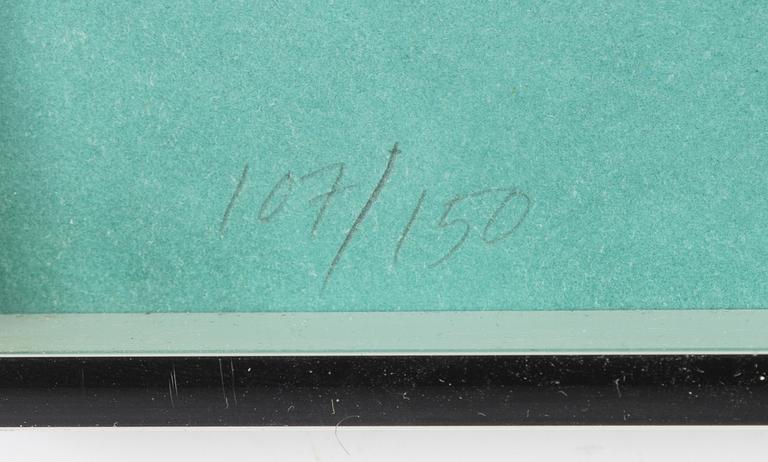 Yrjö Edelmann, lithograph in colours, signed 107/150.