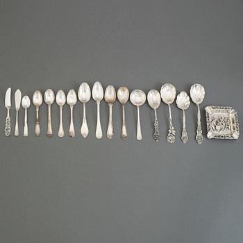 BESTICK, 19 delar, silver, 1800-1900-tal.