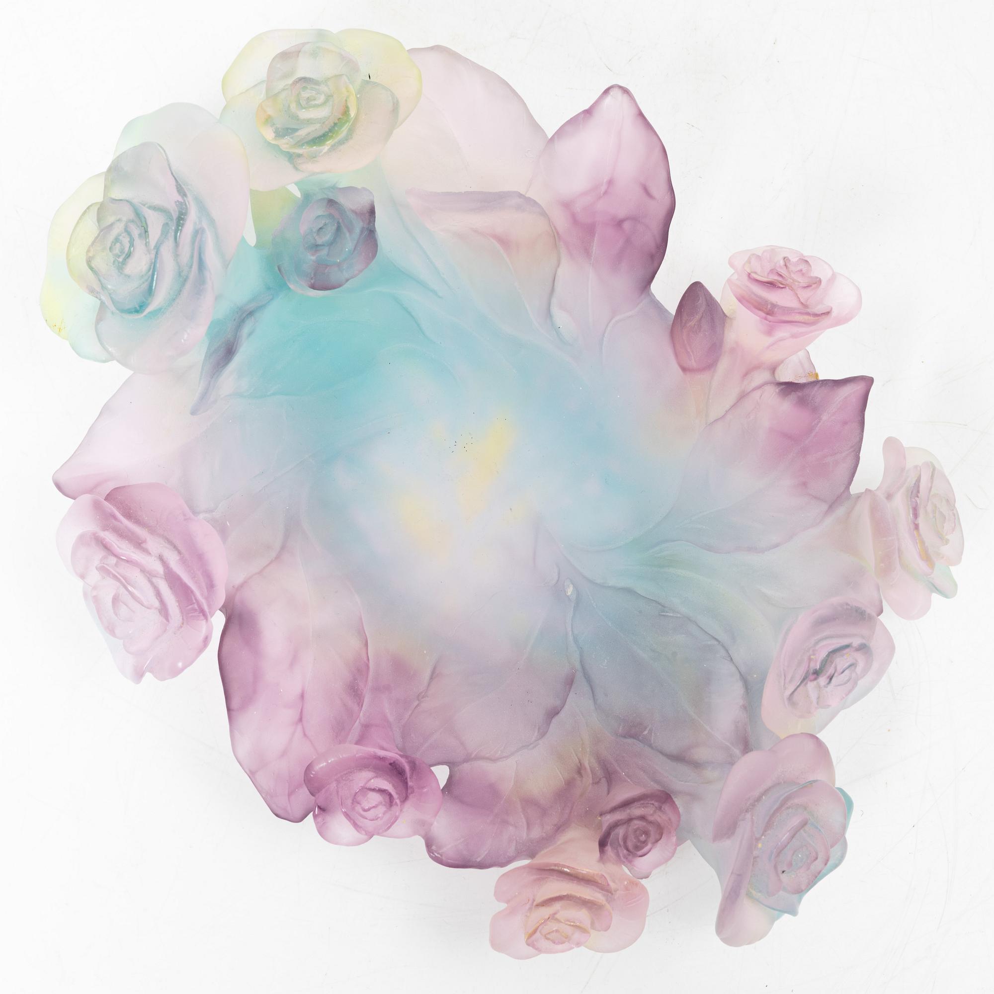 Skål, "Crystal Rose", Daum, Frankrike, samtida.