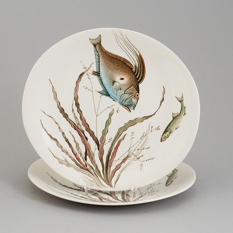 SERVIS, 14 delar, "Fish", Johnson Bros, porslin, 1900-talets andra hälft.