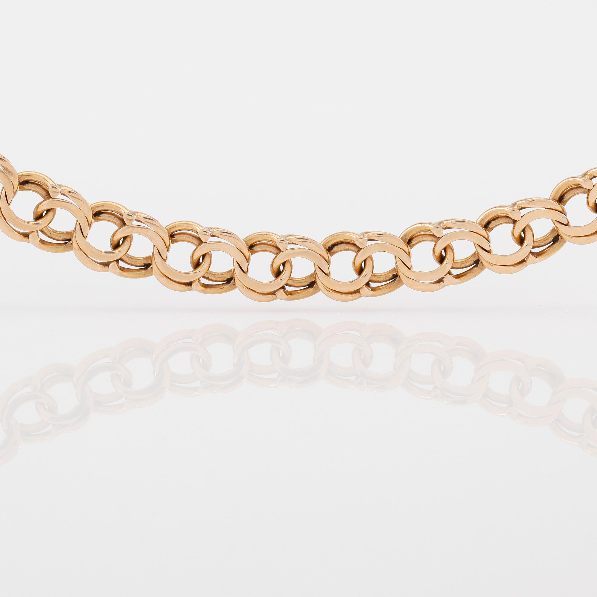 ARMBAND, 18K guld, svenska stämplar, 1962. Total vikt ca 11 g.