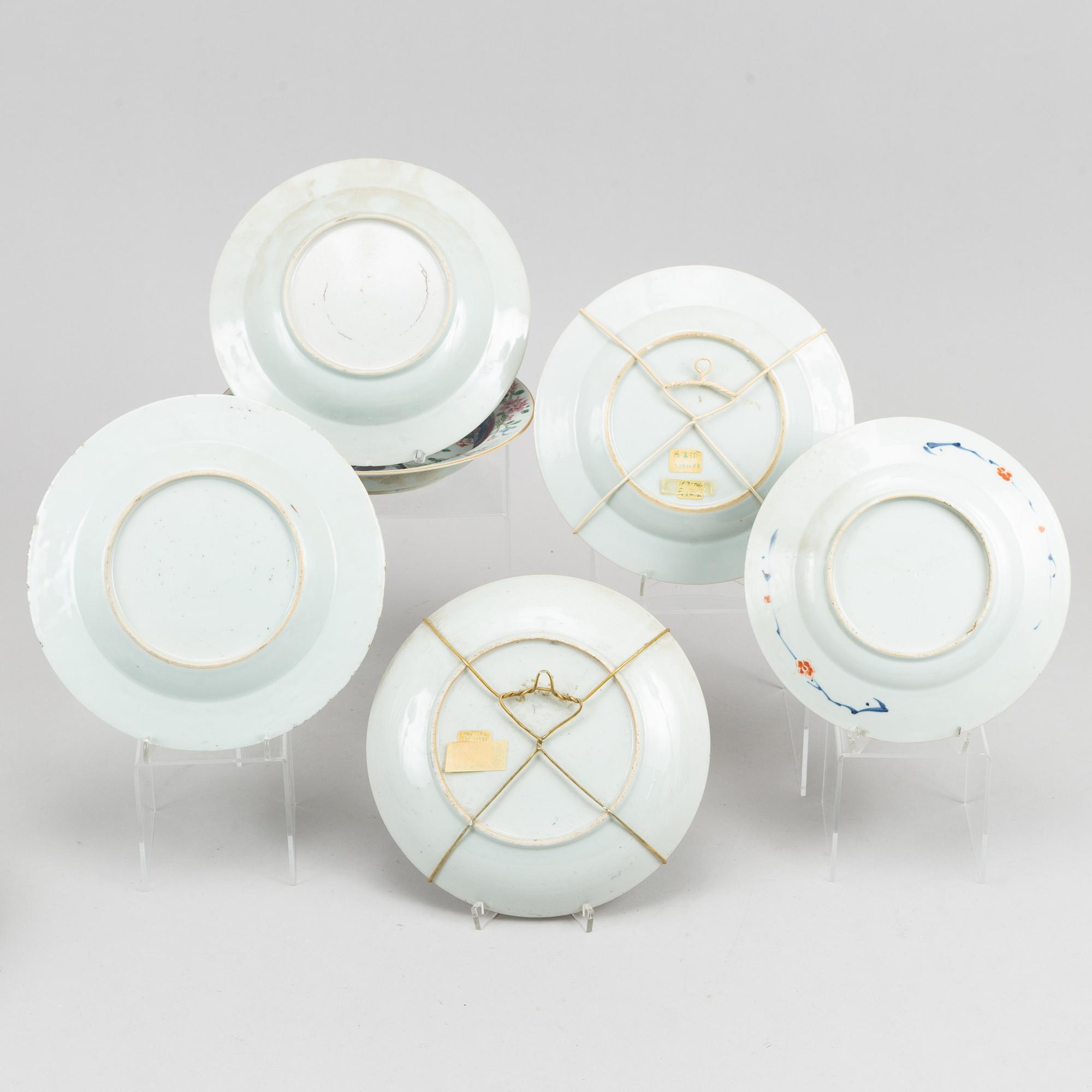 A group of 11 odd dishes, Qing dynasty, 18th Century.