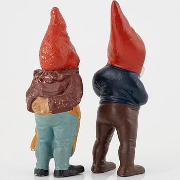 A group of seven gnomes, first half of the 20th Century.