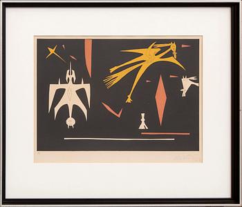 Wifredo Lam, lithograph in colours signed dated and numbered 1953 HC.