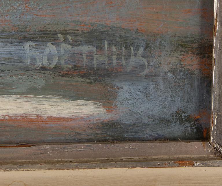 Lars Boëthius, oil on panel, signed.