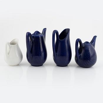 Hertha Bengtson, a porcelain dinner and coffee service, 81 pieces, "Blå Eld", Rörstrand, Sweden.