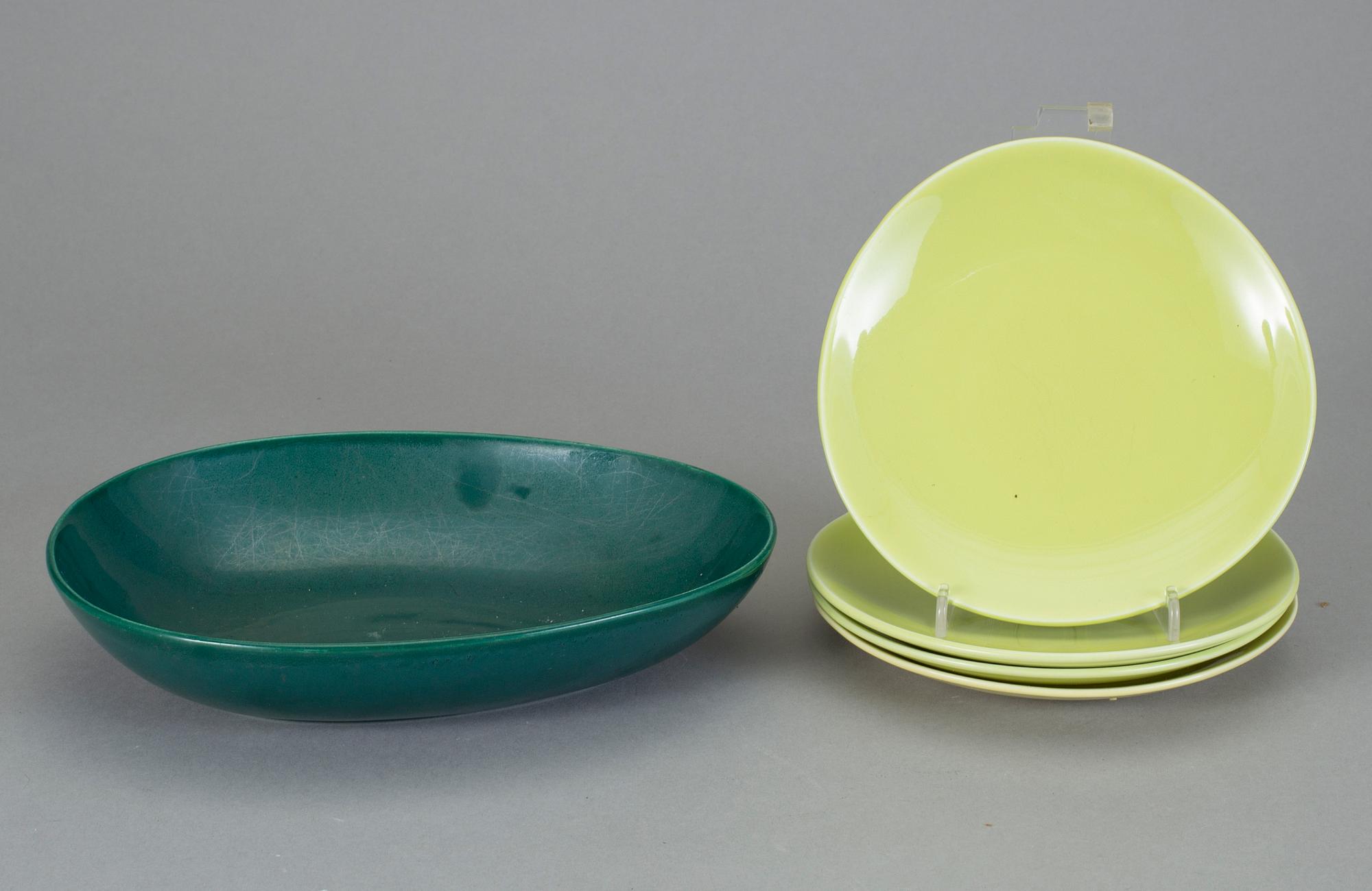 SERVISDELAR, 30 st, flintgods, "Colorado", Stig Lindberg, Gustavsberg, 1950/60-tal.