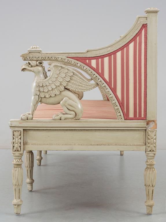 SOFFA. Sengustaviansk stil, 1800-talets andra hälft.