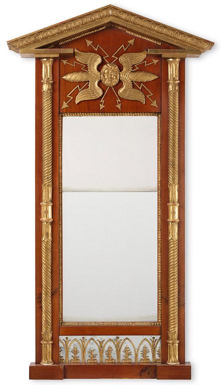 Spegel, av Johan Martin Berg  (spegelfabrikör i Göteborg 1803-37), Empire.