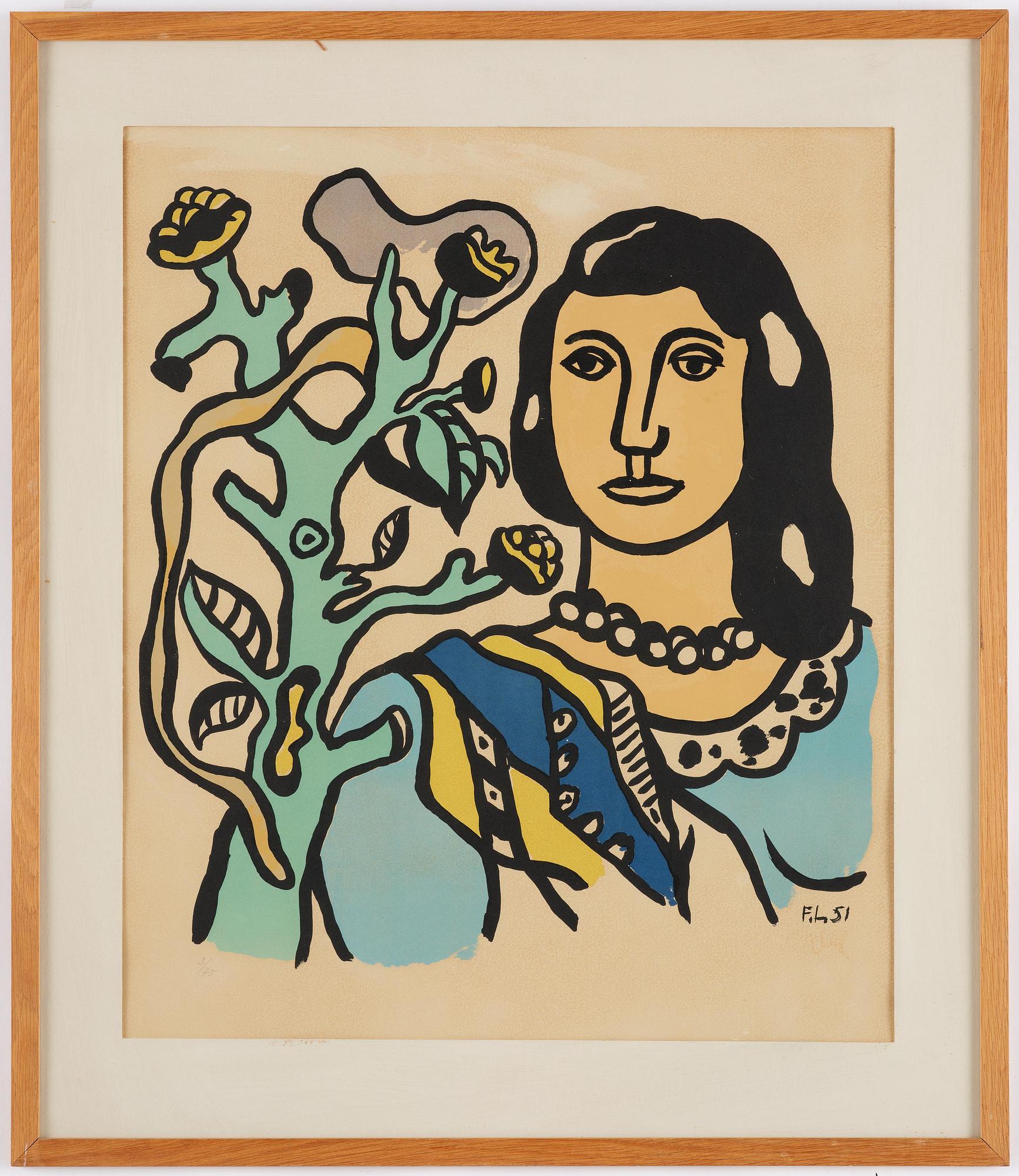 Fernand Léger, "La femme et la fleur".