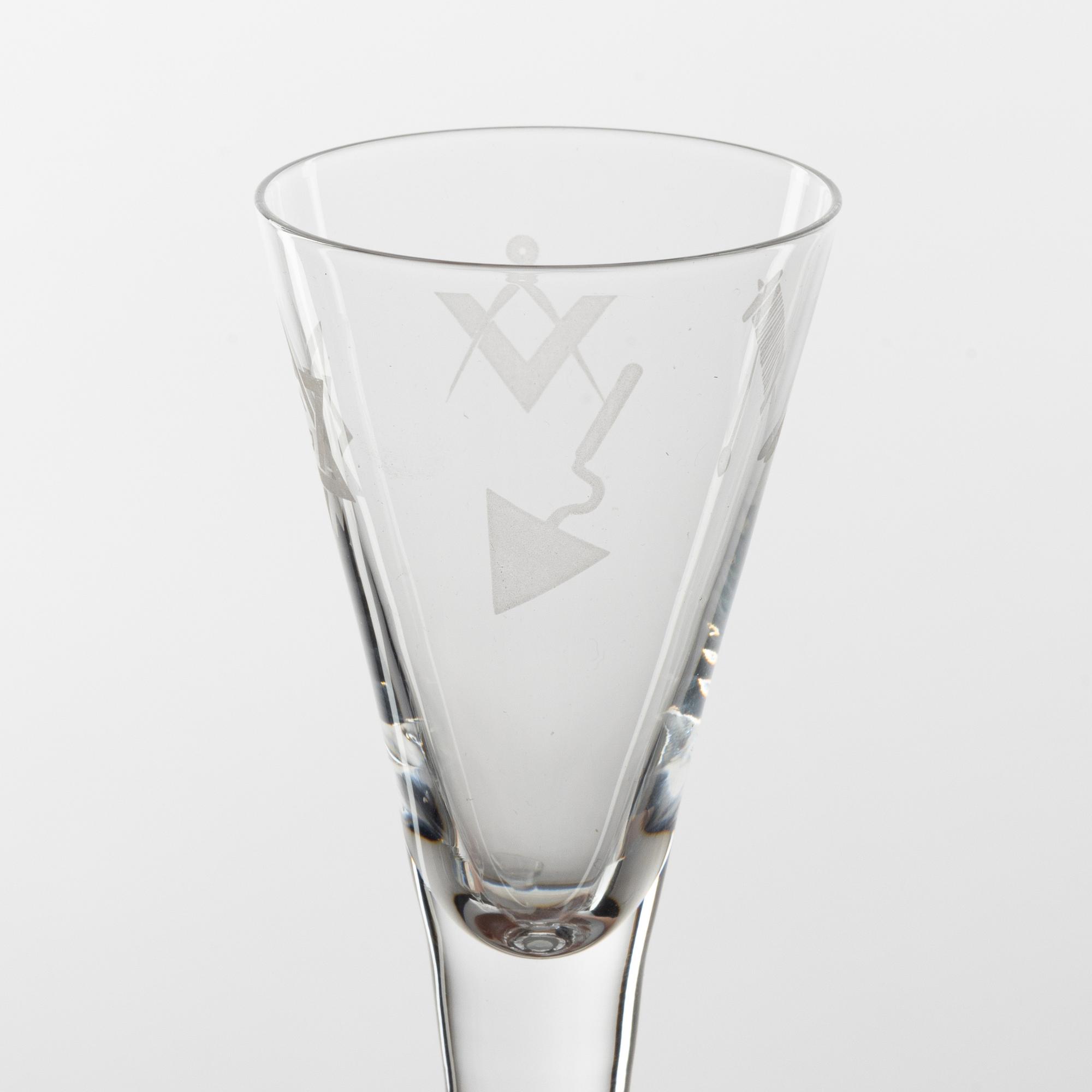 Snapsglas, 6 st, 1900-tal.