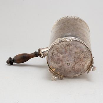 A Swedish 18th century silver coffee-pot, mark of Anders Hjulström, Köping 1792.