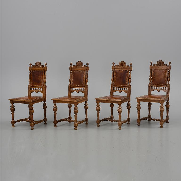 STOLAR, 4 st, barockstil, tidigt 1900.