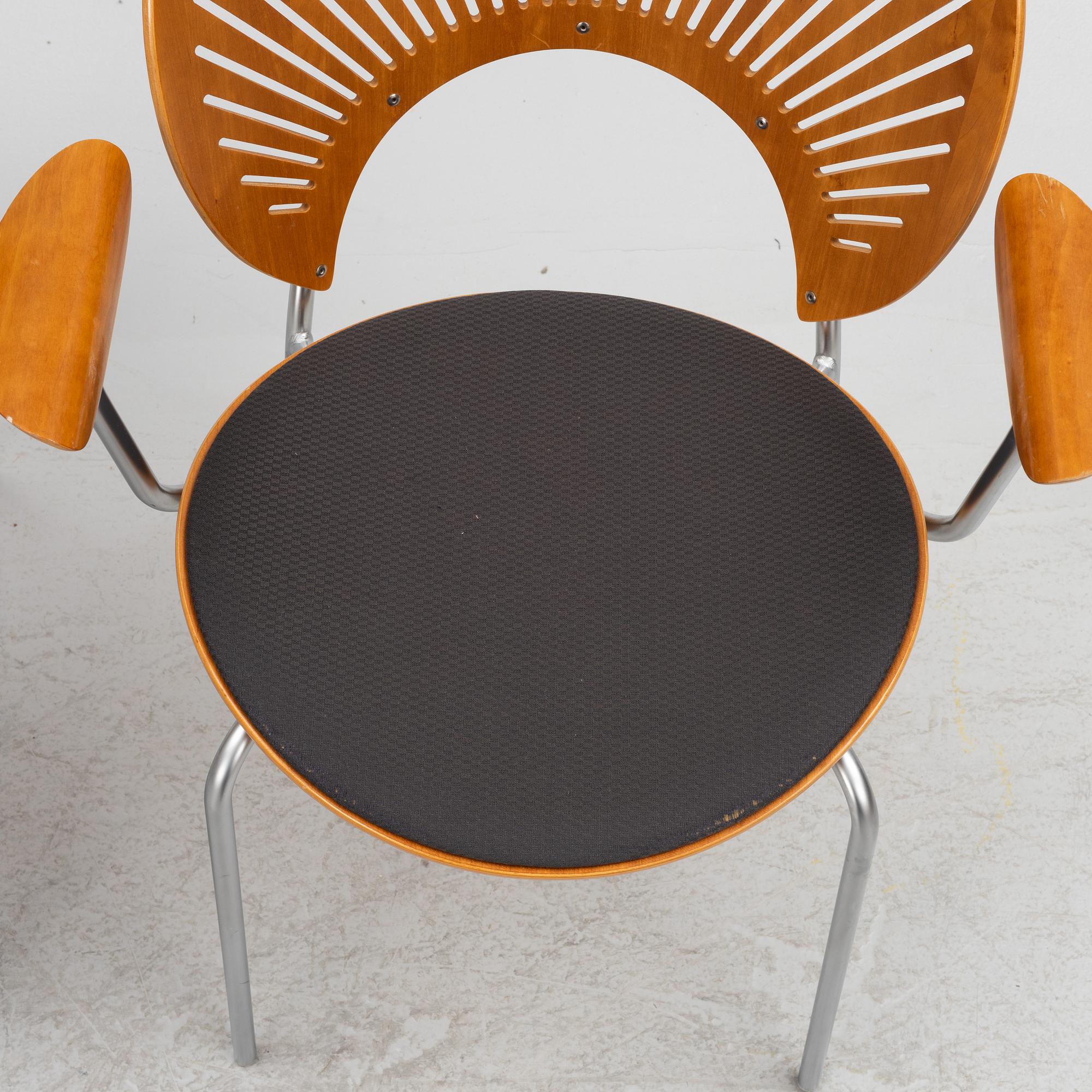 Nanna Ditzel, stolar, 6 st, "Trinidad", Fredericia, Danmark.