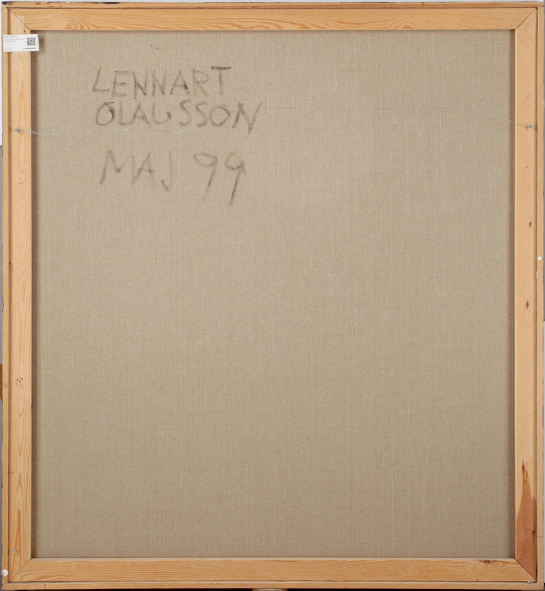 LENNART OLAUSSON, olja på duk, sign.