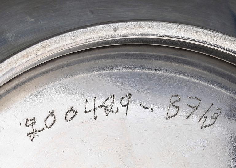 SKÅL, silver, firma K Anderson, Stockholm, 1945. Vikt ca 448g.
