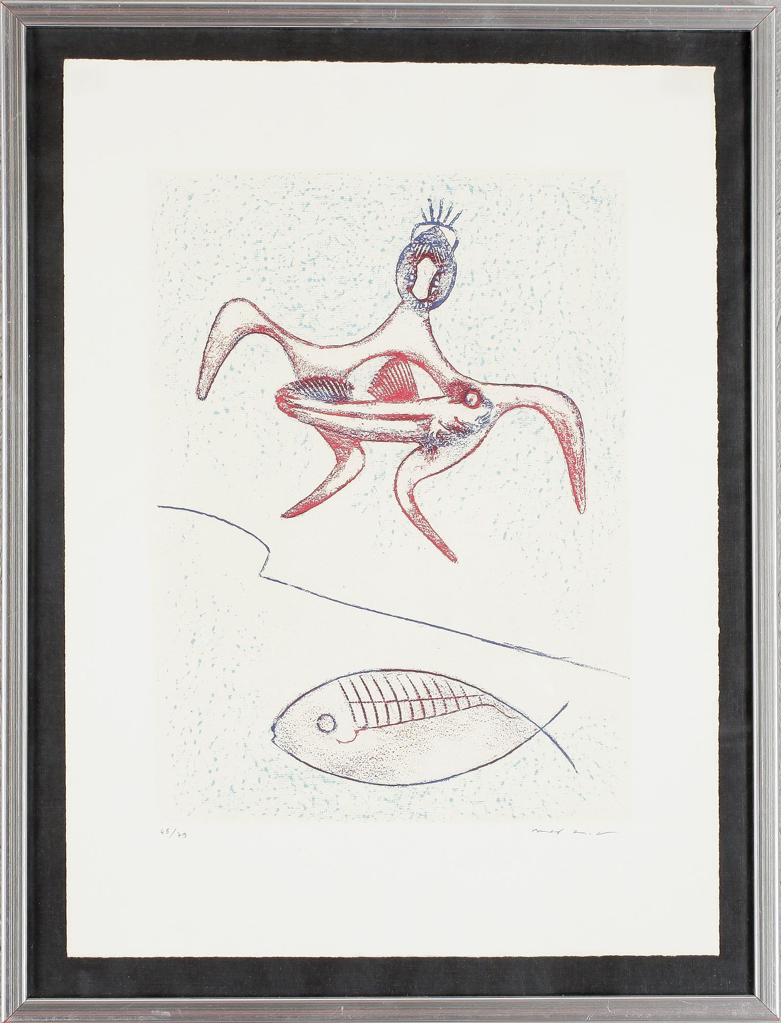 MAX ERNST, färglitografi, 1974, signerad o numrerad 45/79.
