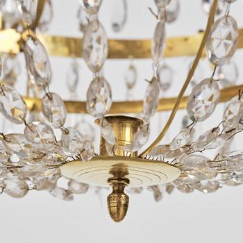 Ljuskrona, för fem ljus, Sverige, 1700-talets slut, Sengustaviansk.