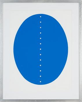 Lucio Fontana, after, exhibition poster, silkscreen, Galleria Il Quadro Biella, Torino, ca 1975.