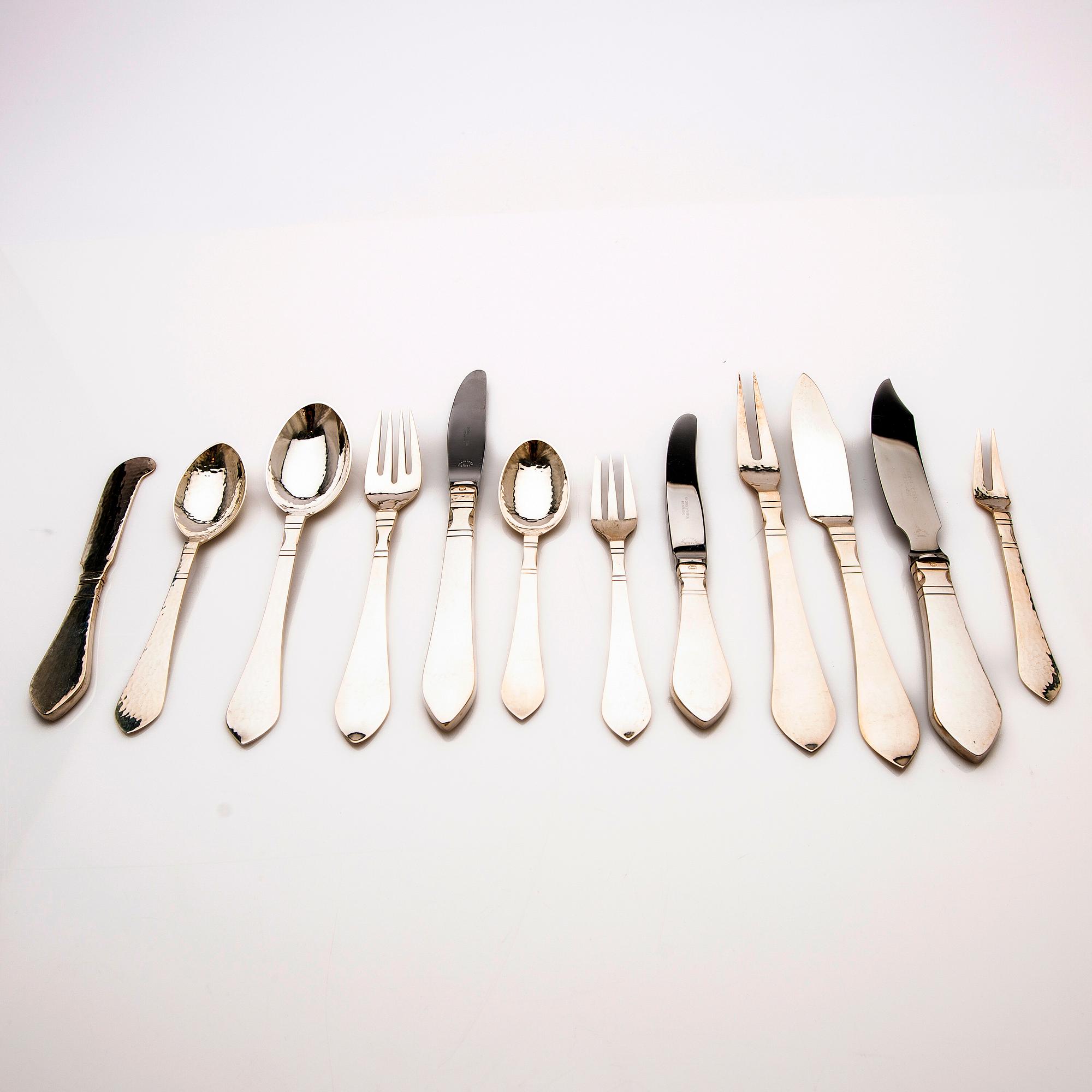 Georg Jensen, Cutlery service, silver, 107 pieces, "Antique/Continental", Denmark.