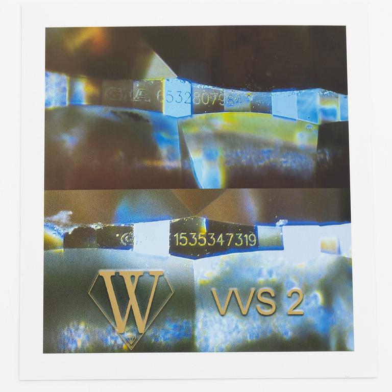 Earrings, a pair, 18K white gold with brilliant-cut diamonds totalling 0.60 ct.