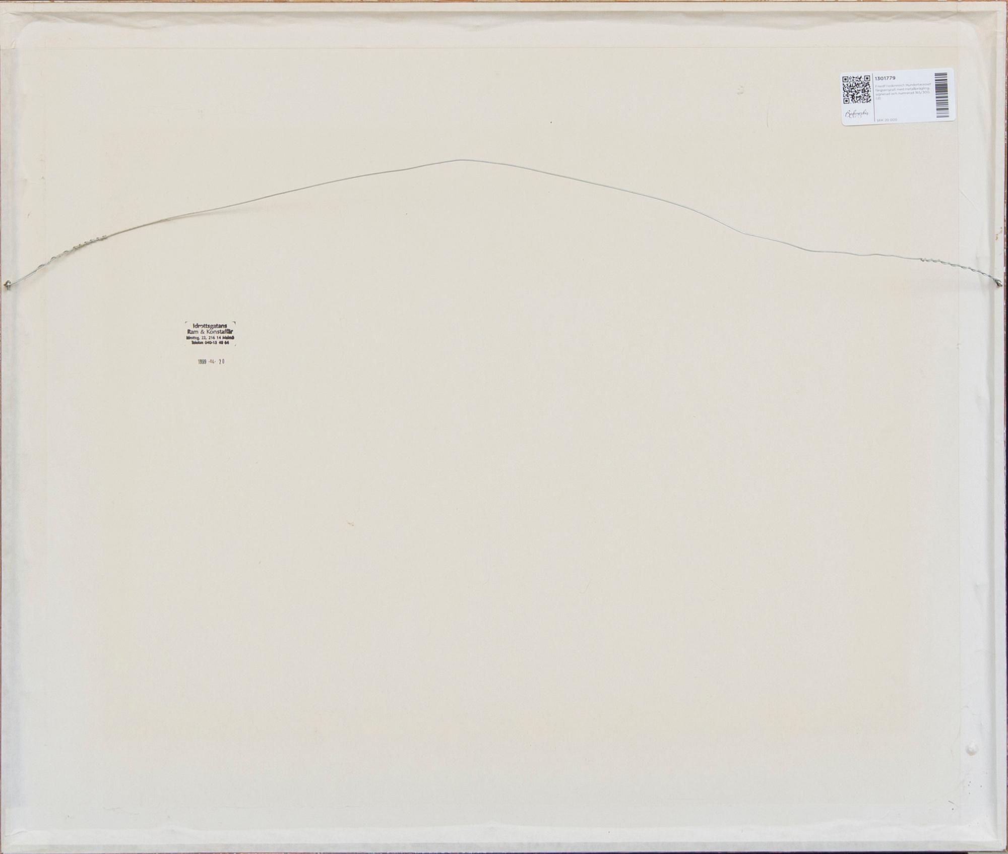 Friedensreich Hundertwasser, serigraph in colours with metal embossing, signed and numbered 165/300.