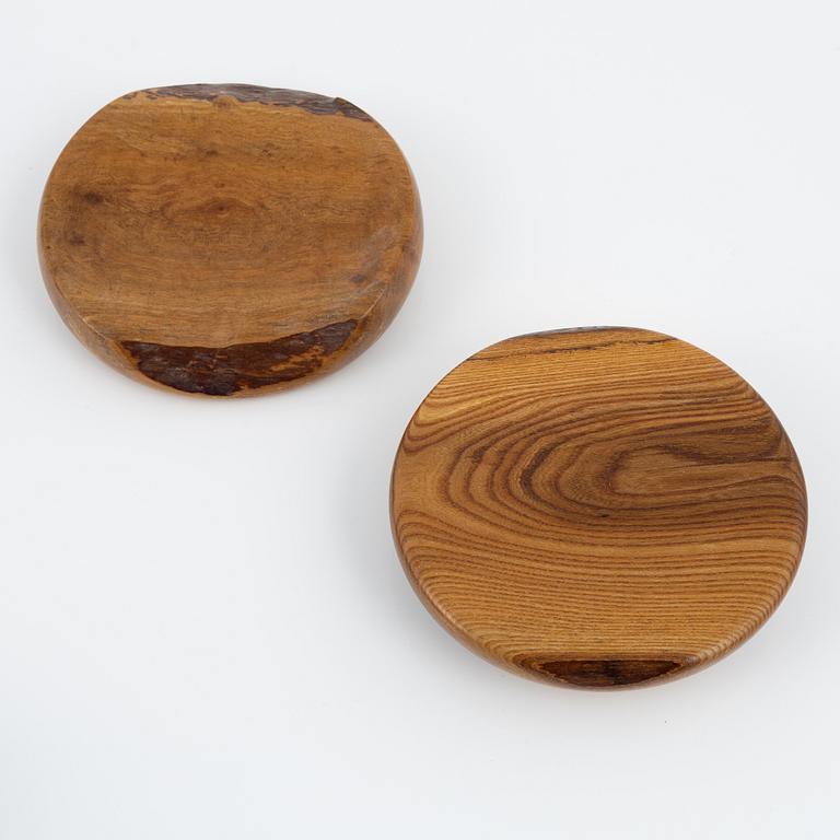 Magnus Ek, a set of seven wood serving platters for Oaxen Krog, 2018.