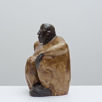 ÅKE HOLM, skulptur, "Jeremia tänkaren", Höganäs 1950-tal.