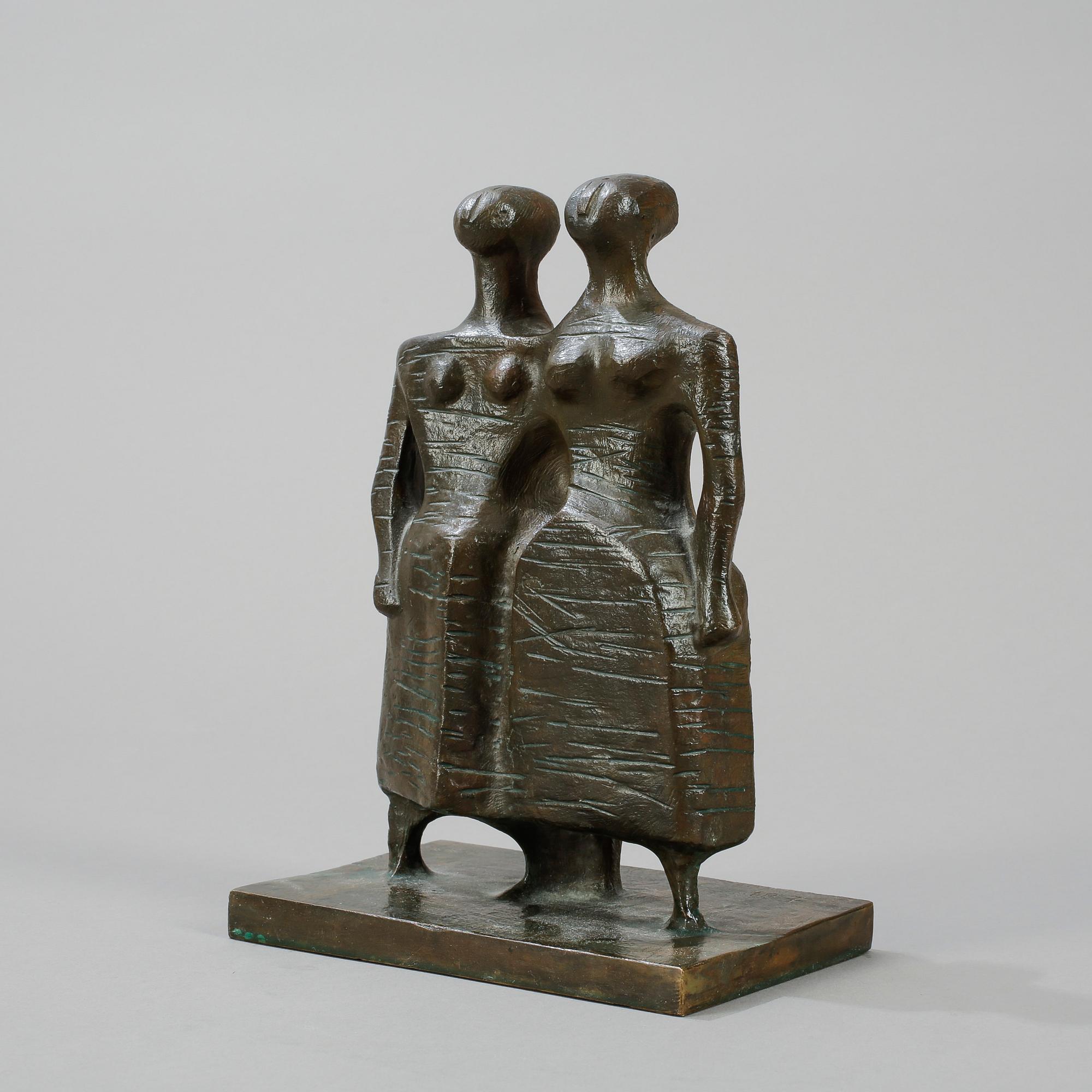 OKÄND KONSTNÄR, skulptur, brons, signerad EE, daterad -61.