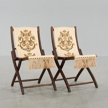 VIKSTOLAR, ett par, sekelskiftet 1800/1900.