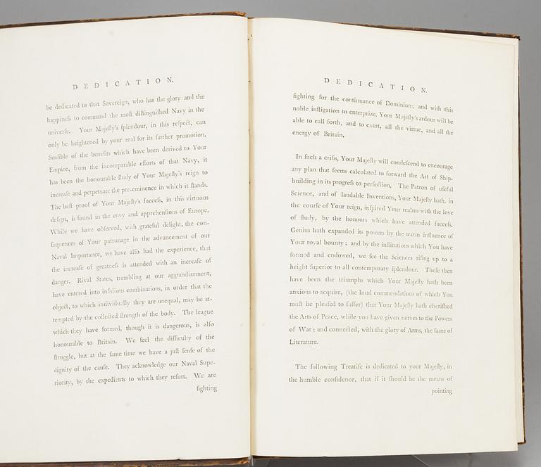 BOOK, ”Naval Architecture or the rudiments and rules of Ship Building, exemplified in a series of draughts and plans”.