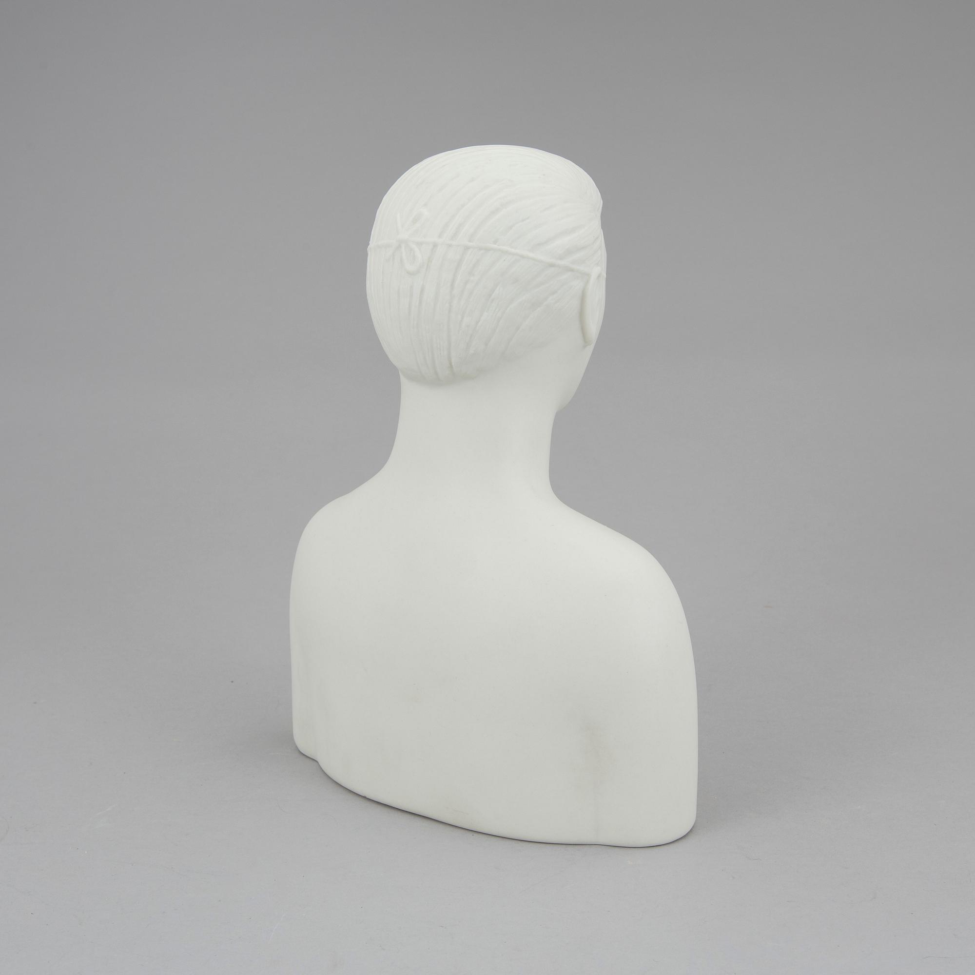 STIG LINDBERG, figurin, parian, "Mannen med masken", Gustavsberg 1970-tal.