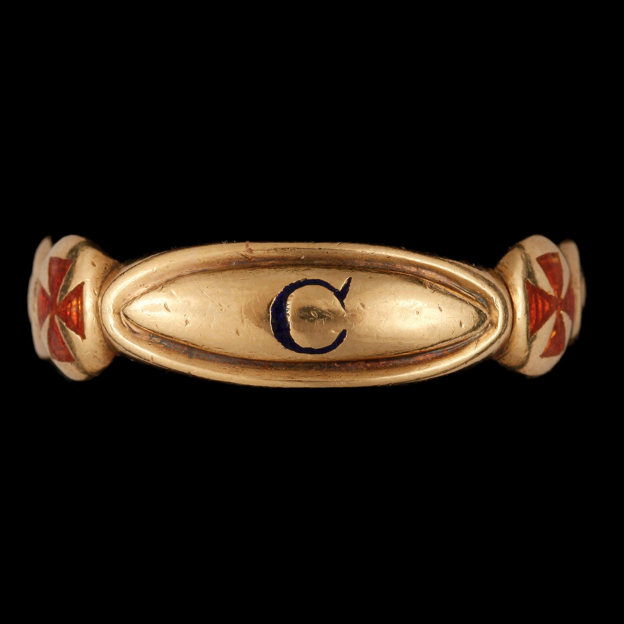FRIMURARRING, guld 18K, CF Carlman, Stockholm 1930. Vikt ca 7 gram.