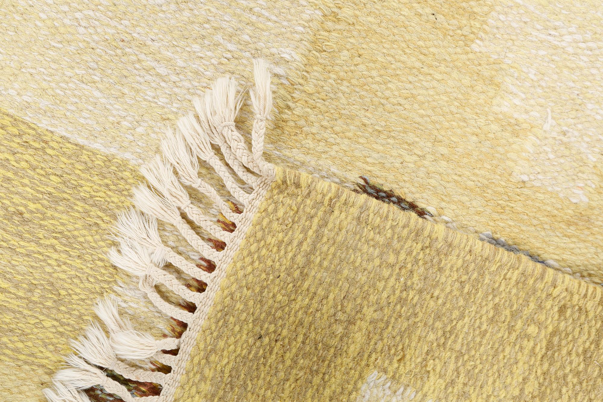 A flat weave by Ida Rydelius, signed IR, second half of the 20th century, 235 x 169 cm.