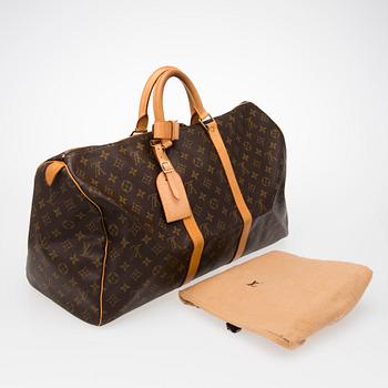 MONOGRAM CANVAS KEEPALL 50 BAG.