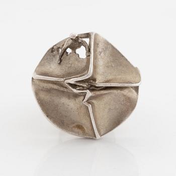 Björn Weckström, ring "Jaaras dröm", sterling silver. Lapponia, Finland 1971.