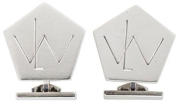 960. WIWEN NILSSON, manschettknappar, 1 par, Lund 1957, sterling.