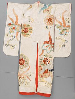 KIMONO, siden. Längd 173 cm. Japan 1900-tal.