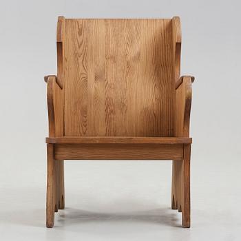 AXEL EINAR HJORTH, fåtölj av betsad furu, "Lovö", Nordiska Kompaniet, 1930-tal.