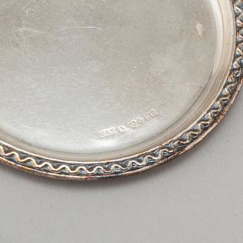 GLASUNDERLÄGG/COASTERS, 11 st, silver. Georg Jensen, sterling, Danmark respektive GAB, Stockholm, 1963-5.