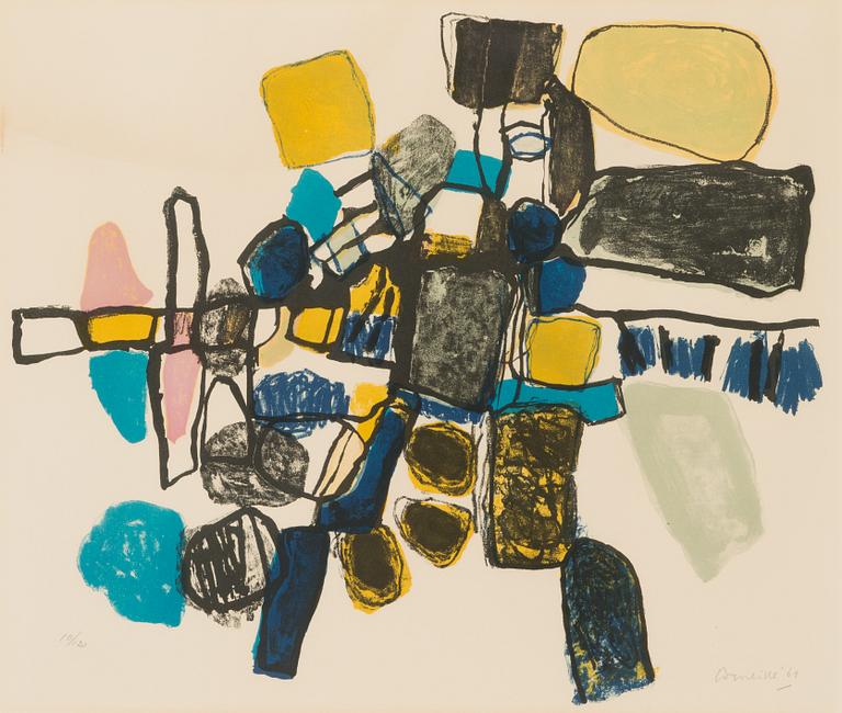 Beverloo Corneille, lithograph in colours, signed and dated -61, numbered 10/120.