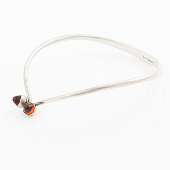 Bent Knudsen, brooch, sterling silver with amber.